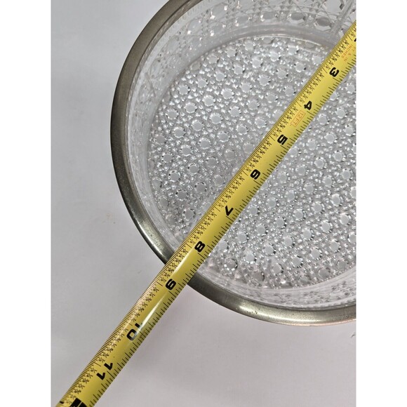 Vintage William Adams 24% Leaded Crystal Salad Bowl, Plated Rim ENGLAND - Picture 14 of 15